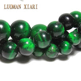 Natural Green Tiger Eye Stone Beads 6/8/10 mm Strand