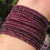 Red Garnet Beads Faceted Round 2-3mm DIY Bracelet Necklace Jewelry Making Gift