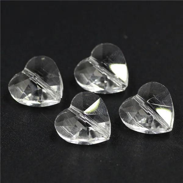 Austrian Crystal Heart Pendant 10/14mm Glass Bead