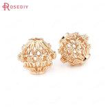 6PCS 15.5x14MM Champagne Brass Spacer Beads
