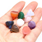 7Pcs Natural Stone Flat Flower Pendant Beads DIY Jewelry Making