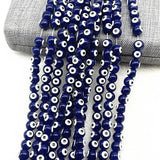 50pcs 8mm Round Glass Beads Angel Eye Beads for Jewelry Making DIY