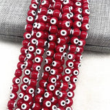 50pcs 8mm Round Glass Beads Angel Eye Beads for Jewelry Making DIY