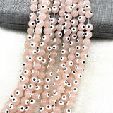 50pcs 8mm Round Glass Beads Angel Eye Beads for Jewelry Making DIY