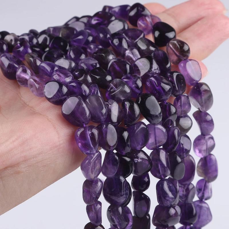 8-10mm Amethyst Beads DIY Bracelet Necklace Jewelry Making