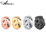Zircon Spacer Copper Coin Round Beads for Jewelry Making DIY 5pcs/lot