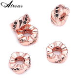 Zircon Spacer Copper Coin Round Beads for Jewelry Making DIY 5pcs/lot