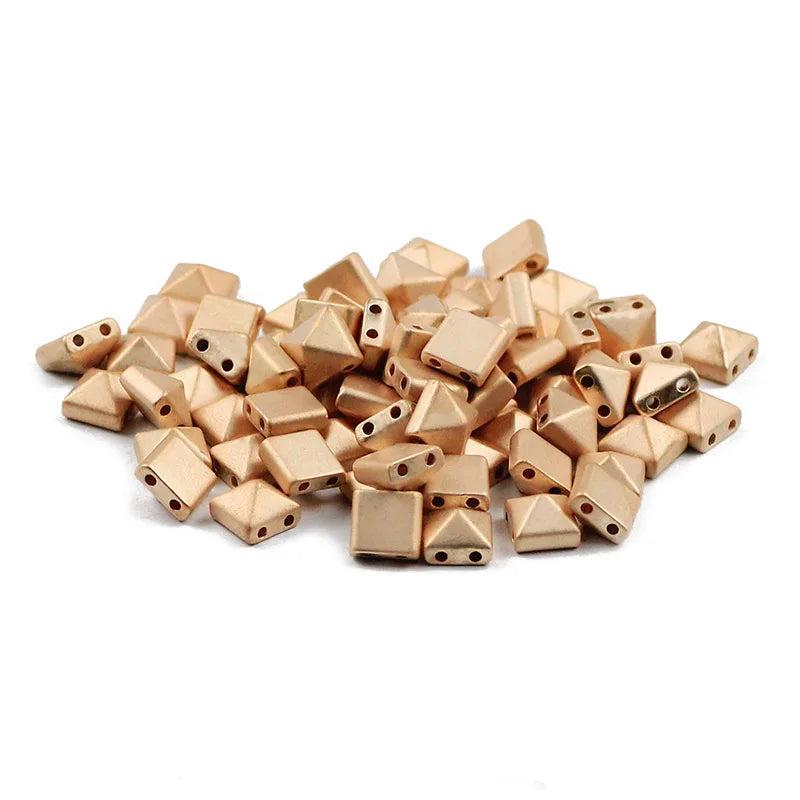 WLYeeS 68Pcs Matte 6mm Square Pyramid Hematite Beads for DIY Bracelet