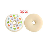 Mini Donut Silicone Beads Food Teether DIY Baby Molar Toys