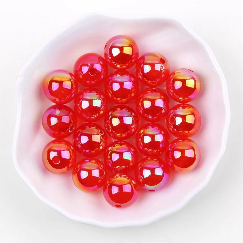 20pcs 16mm Cream Acrylic Beads Jewelry Making DIY Phone Chain Accessories