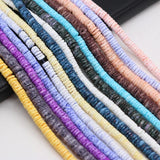 Natural Stone Shell Beads Disc Shape Multi-color Spacer Bead for Jewelry Making