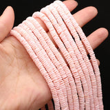 Natural Stone Shell Beads Disc Shape Multi-color Spacer Bead for Jewelry Making