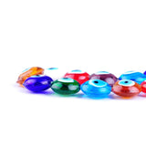 17pcs 16mm Mixed Evil Eye Lampwork Glass Beads Strand DIY Jewelry Making