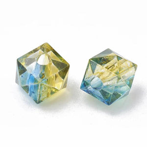 100pcs Bi-color Spray Spacer Acrylic Beads Jewelry Making DIY Bracelet Necklace