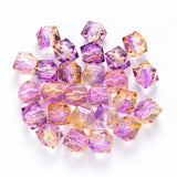 100pcs Bi-color Spray Spacer Acrylic Beads Jewelry Making DIY Bracelet Necklace