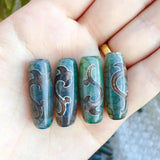 Vintage Grey Green Stone Ruyi Natural Tibetan Dzi Agates Beads