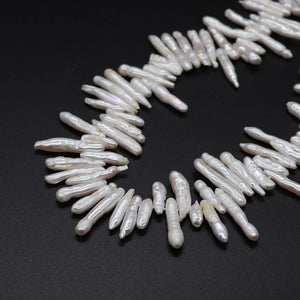 Natural Freshwater Pearl Beads Toothpick Shape Loose Beads