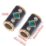 2pcs Stainless Steel Large Hole Beads Charms for Bracelets