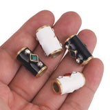 2pcs Stainless Steel Large Hole Beads Charms for Bracelets