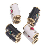 2pcs Stainless Steel Large Hole Beads Charms for Bracelets