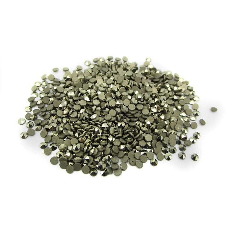 50pcs 1.0-2.0mm Natural Marcasite Stone Flat Back Loose