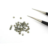 50pcs 1.0-2.0mm Natural Marcasite Stone Flat Back Loose