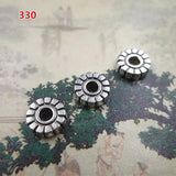 100pcs Tibetan Silver Wheel Spacer Beads 6x2mm Metal Sunflower Ornament Charms