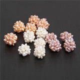 2pcs Freshwater Pearls Flower Ball Baroque Beads Charm For Jewelry Making