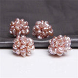 2pcs Freshwater Pearls Flower Ball Baroque Beads Charm For Jewelry Making
