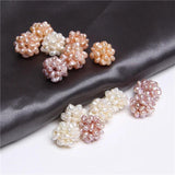 2pcs Freshwater Pearls Flower Ball Baroque Beads Charm For Jewelry Making