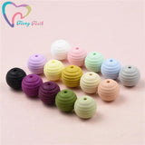 20 PCS Spiral Beads 15 MM Silicone Beads Baby Teething DIY Jewelry Nursing Beads