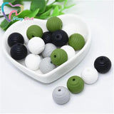 20 PCS Spiral Beads 15 MM Silicone Beads Baby Teething DIY Jewelry Nursing Beads