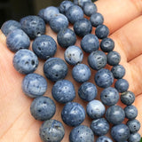 Coral Round Spacer Beads Natural Stone for DIY Jewelry Making 15'' 4-12mm