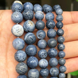 Coral Round Spacer Beads Natural Stone for DIY Jewelry Making 15'' 4-12mm