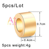 3pcs Copper Cylinder Beads Charm Small Waist Gothic Crown Zircon Barrel Beads