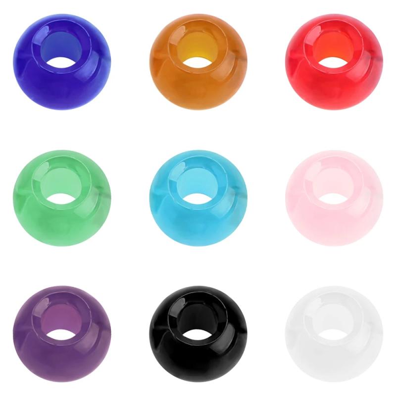 20Pcs Big Hole Crystal Glass Spacer Beads 8x14mm for DIY Bracelets