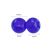 20Pcs Big Hole Crystal Glass Spacer Beads 8x14mm for DIY Bracelets
