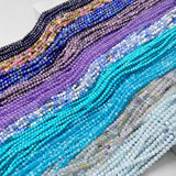4MM Natural Purple Stone Beads Round Faceted Spacer Bead