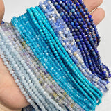 4MM Natural Purple Stone Beads Round Faceted Spacer Bead