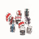 10pcs 6mm Hole 3mm Zircon Stainless Steel Spacer Beads for DIY Bracelet