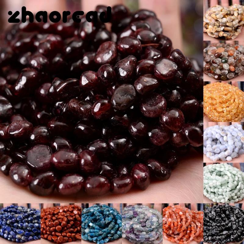 Mixed Irregular Stone Beads Natural Garnet Agates Crystal Apatite Spacer Bead