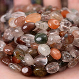 Mixed Irregular Stone Beads Natural Garnet Agates Crystal Apatite Spacer Bead