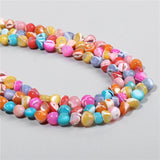 4X8 mm Trochus Shell Beads Freeform Loose Spacer Beads 15'' Strand