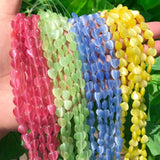 Pink Moonstone Cat Eye Beads 8x8mm