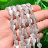 Pink Moonstone Cat Eye Beads 8x8mm