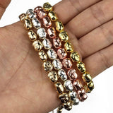Buddha Head Silver Plated Hematite Beads 8*10mm 20pcs