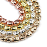 Buddha Head Silver Plated Hematite Beads 8*10mm 20pcs