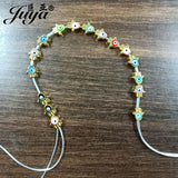 30pcs Square Evil Eye Beads Metal Spacers DIY Bracelets