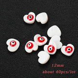 12mm Natural Shell Beads Evil Eye Star Heart Turkey Beads DIY Gift