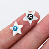 12mm Natural Shell Beads Evil Eye Star Heart Turkey Beads DIY Gift
